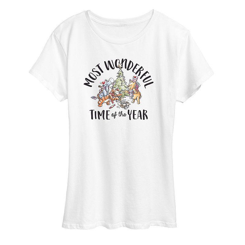 Disneys Winnie The Pooh Womens Wonderful Time Graphic Tee, Girls Product Image