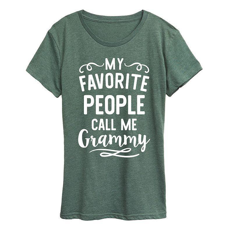 Womens My Favorite People Grammy Graphic Tee Dark Grey Product Image