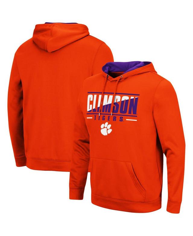 Mens Colosseum Orange Clemson Tigers Slash Stack 2.0 Pullover Hoodie Product Image