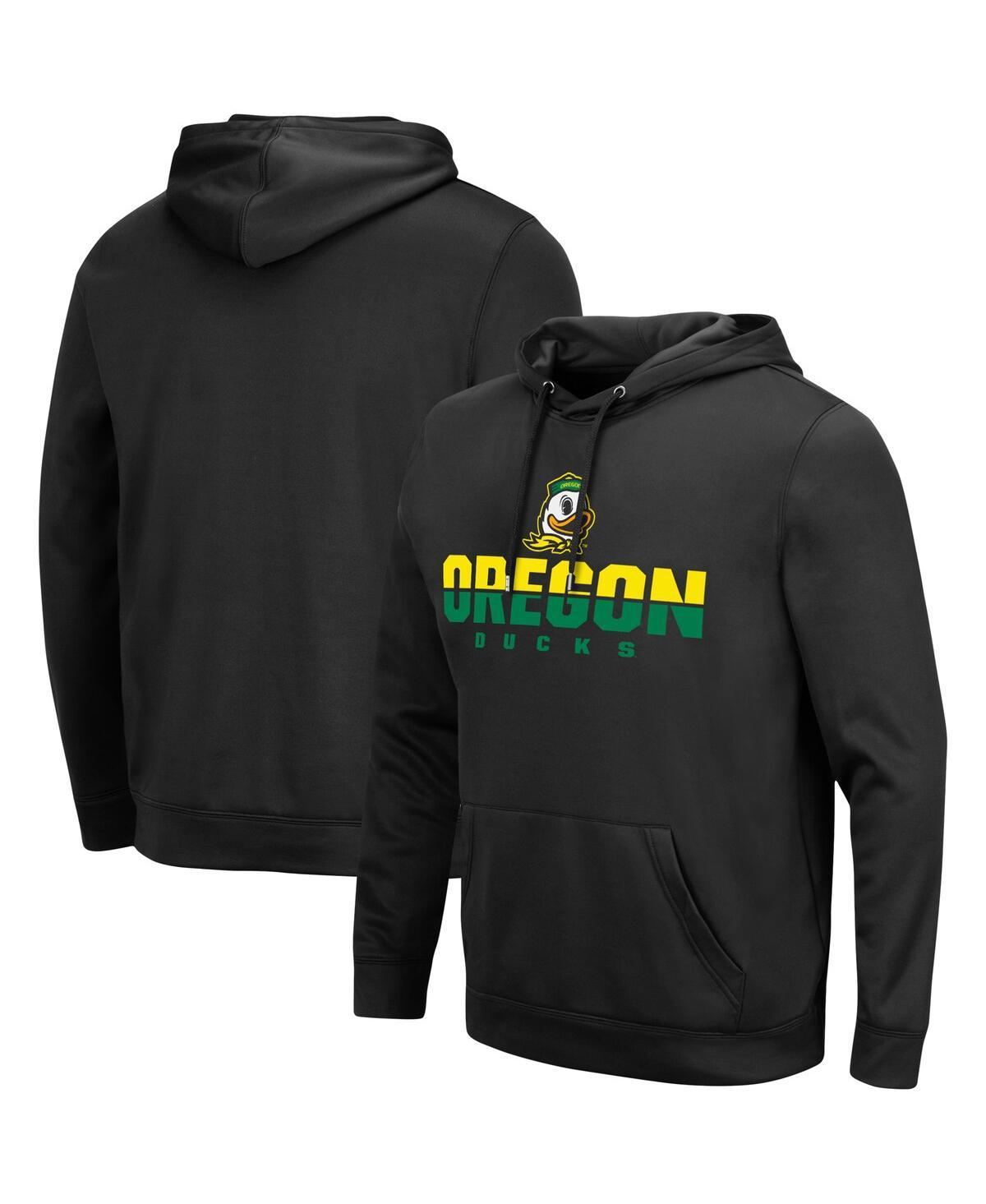 Mens Colosseum Black Oregon Ducks Lantern Pullover Hoodie Product Image