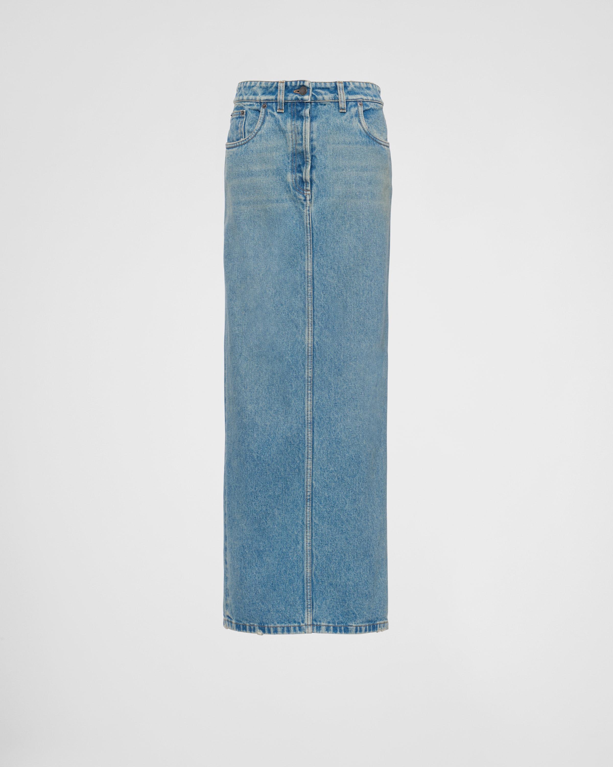 Denim maxi-skirt product image