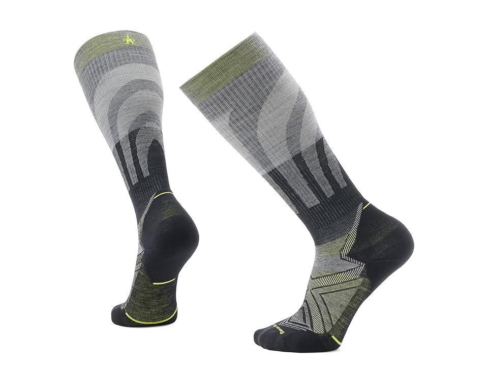 Smartwool Run Targeted Cushion Compression OTC Socks (Medium Gray) Men's Crew Cut Socks Shoes Product Image