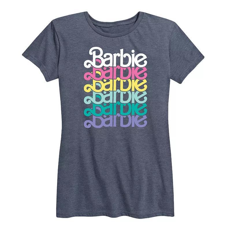 Womens Barbie Logo Stacked Spring Graphic Tee Product Image