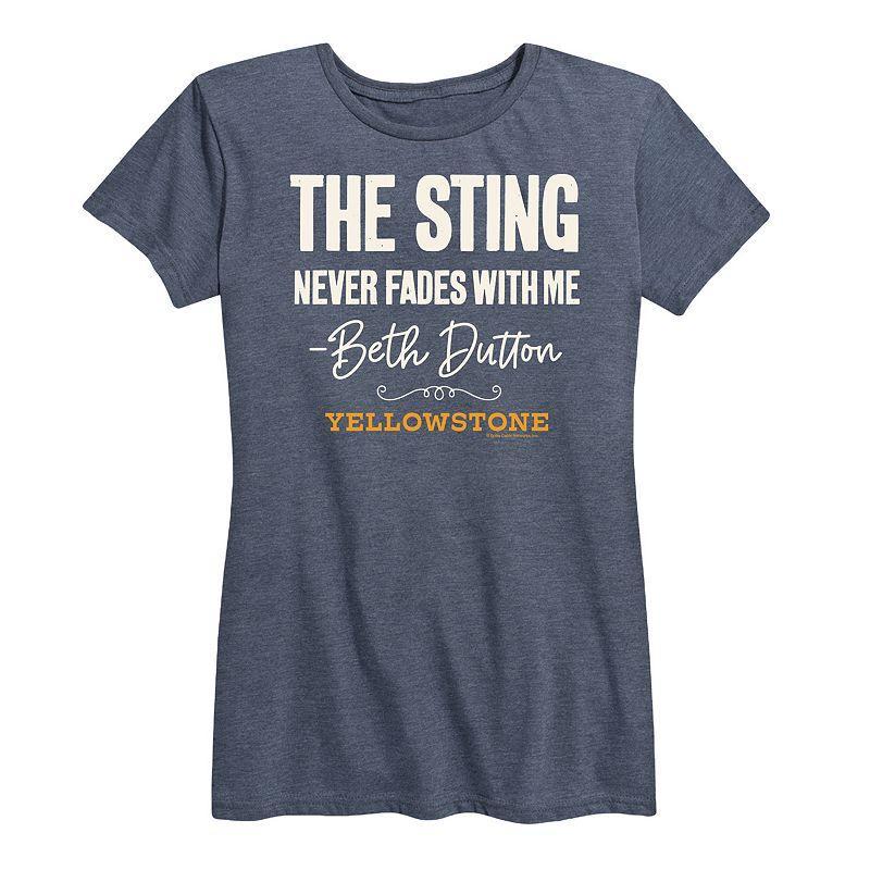 Womens Yellowstone Sting Never Fades Graphic Tee Med Blue Product Image