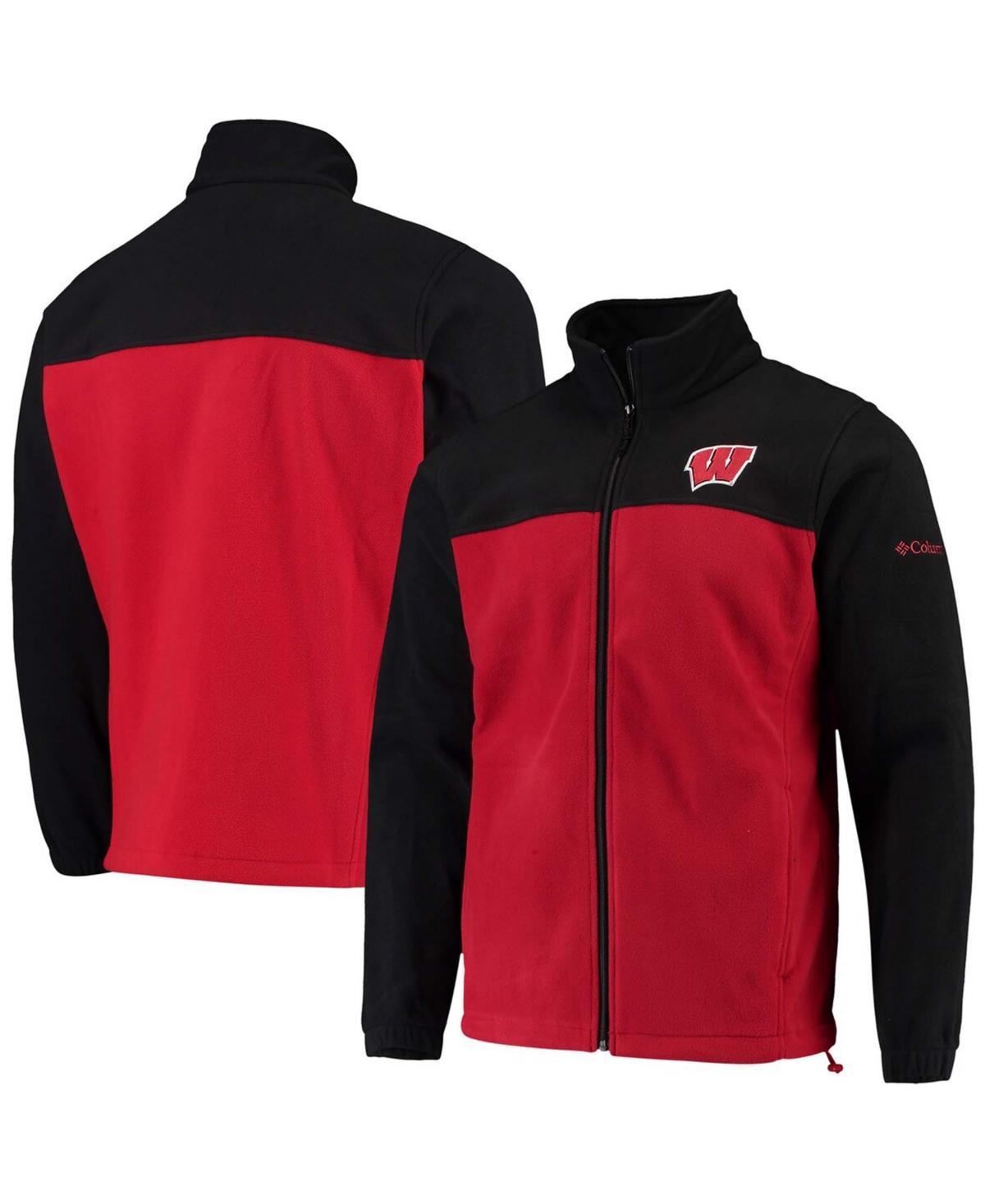 Mens Columbia Black Nebraska Huskers Flanker Iii Fleece Team Full-Zip Jacket - Black Product Image