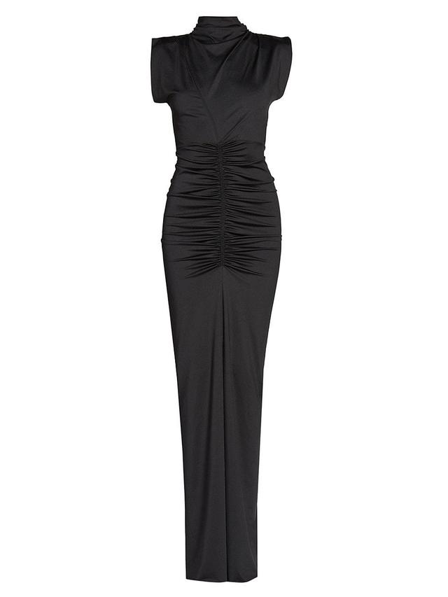 Womens Ruched Jersey Gown Product Image