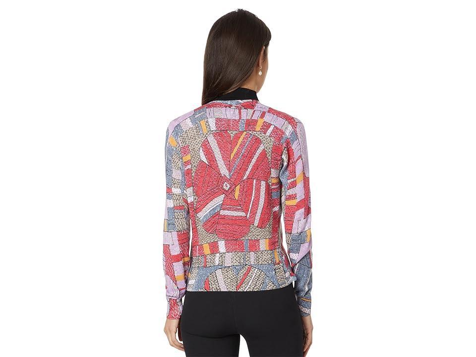 NIC+ZOE Mosaic Floral 4-Way Cardigan Multi) Women's Sweater product image