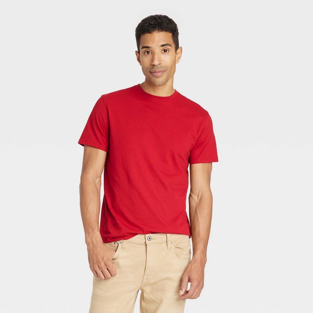 Mens Every Wear Short Sleeve T-Shirt - Goodfellow & Co Red Velvet XL Product Image