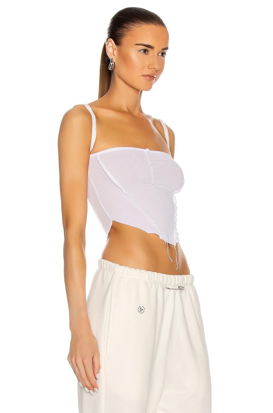 SAMI MIRO VINTAGE V Cut Tank White. (also in ). Product Image