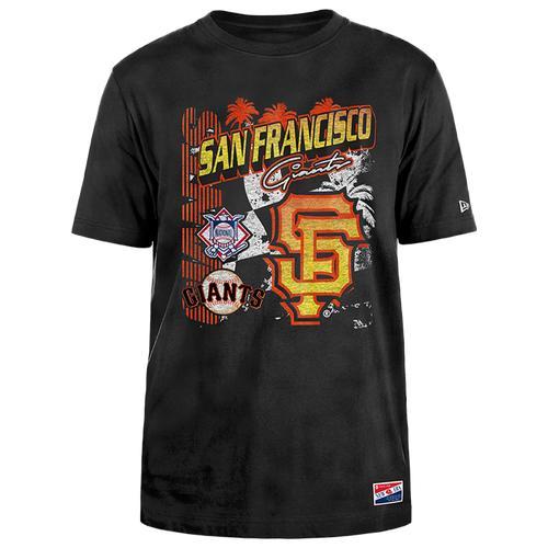 New Era Mens New Era Giants Fitted Short Sleeve T-Shirt - Mens Black/Black Product Image