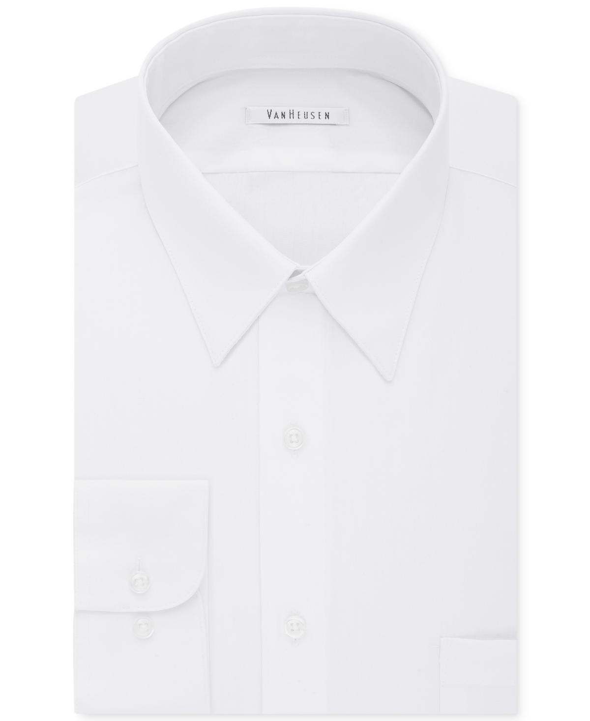 Van Heusen Mens Big & Tall Classic/Regular Fit Wrinkle Free Poplin Solid Dress Shirt Product Image