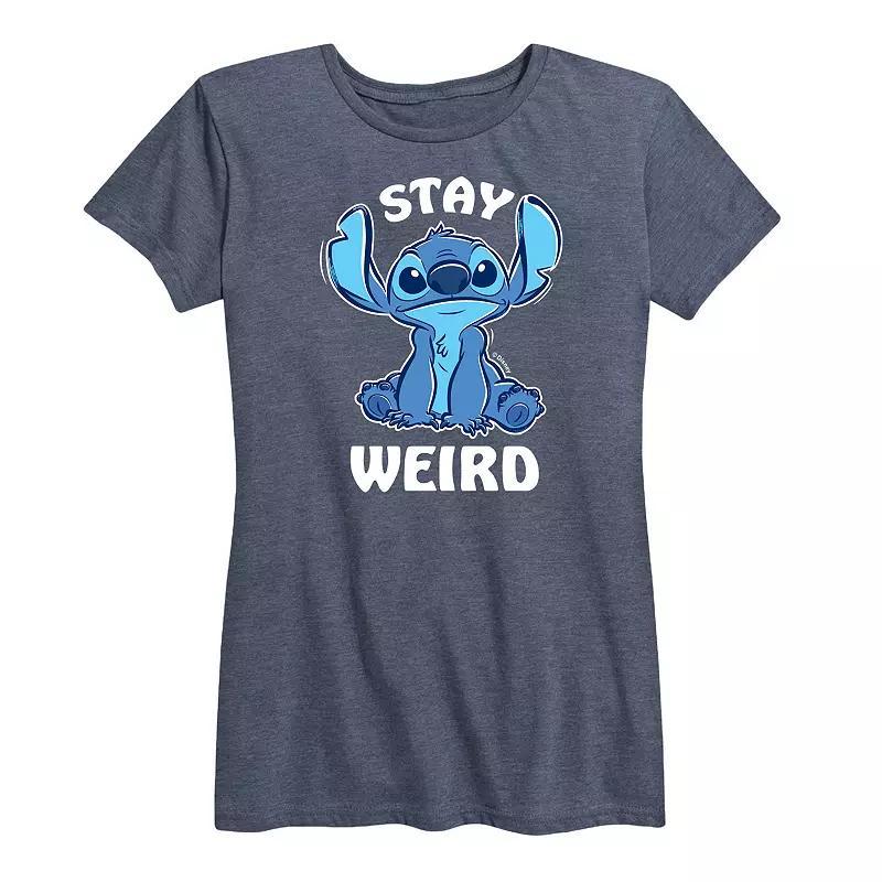 Disneys Lilo & Stitch Womens Stay Weird Graphic Tee Product Image