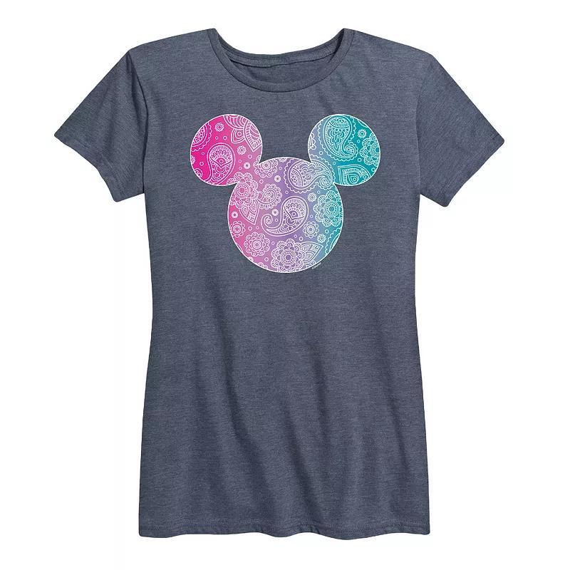 Disneys Mickey Mouse Womens Bandana Pattern Graphic Tee Product Image