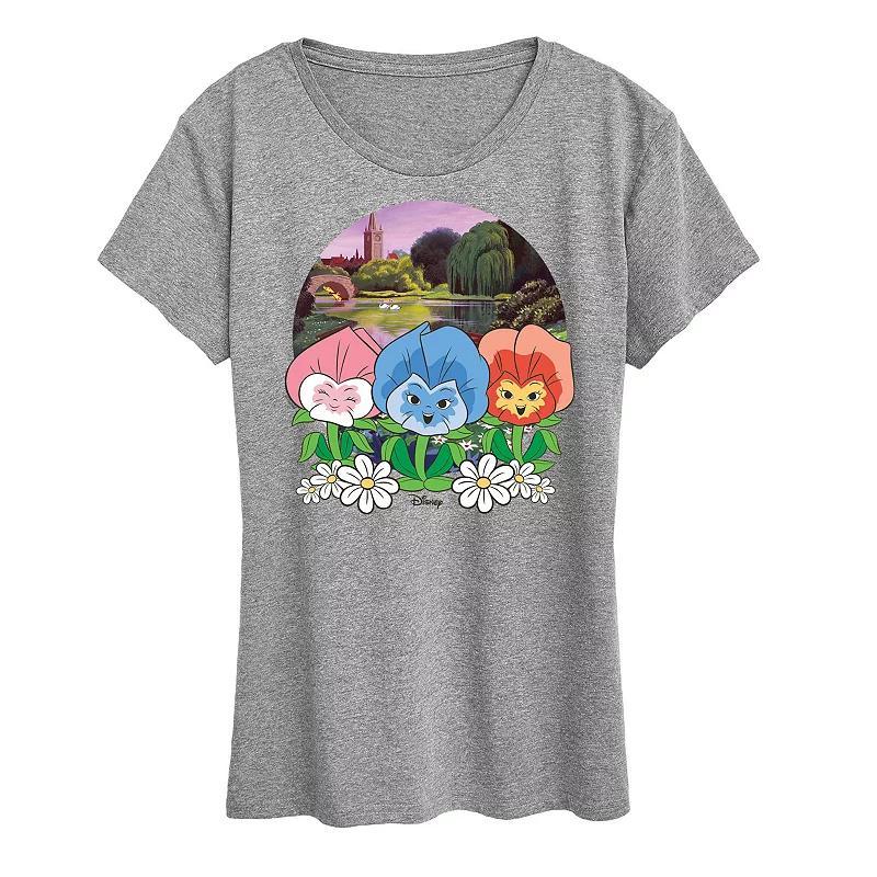 Disneys Alice in Wonderland Womens Flower Row Graphic Tee Product Image