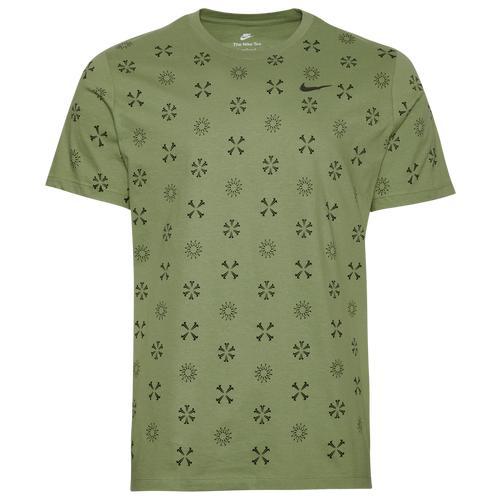 Nike Mens Nike Monogram 23 All Over Print T-Shirt - Mens Olive/Black Product Image