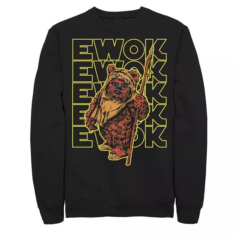 Mens Star Wars Ewok Word Stack Portrait Sweatshirt Product Image