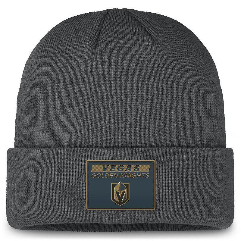 Mens Fanatics Gray Vegas Golden Knights Authentic Pro Cuffed Knit Hat Product Image