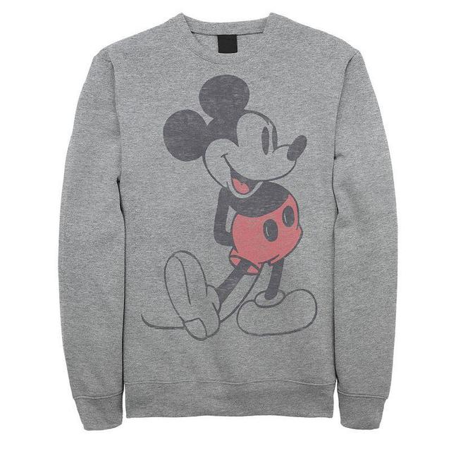 Disneys Mickey & Friends Mickey Mouse Mens Vintage Portrait Sweatshirt Athletic Grey Product Image