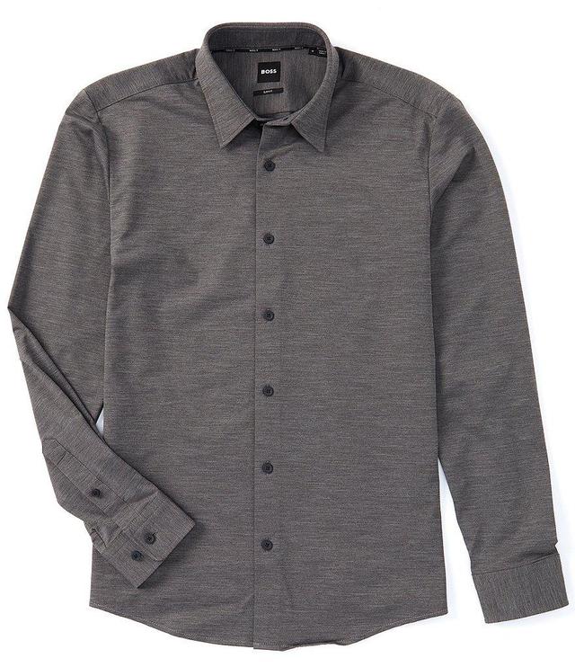 BOSS Slim Fit Stretch Twill Roan Long Sleeve Woven Shirt Product Image