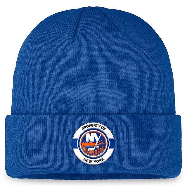 Mens Fanatics Blue New York Islanders Authentic Pro Training Camp Cuffed Knit Hat Product Image