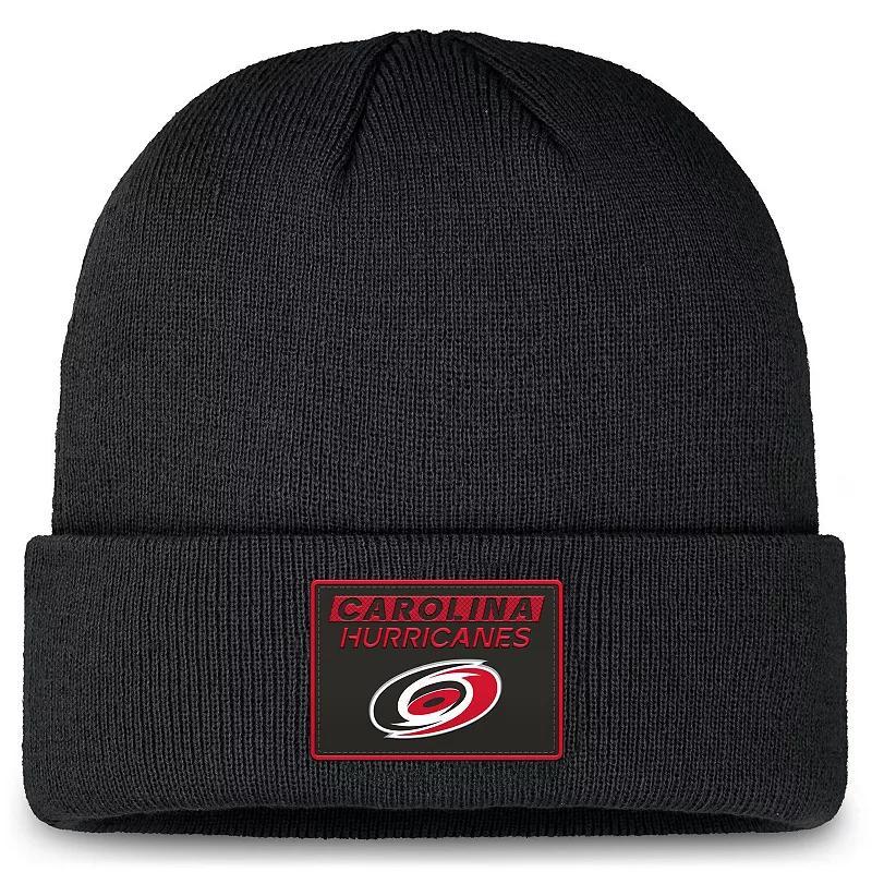 Mens Fanatics Carolina Hurricanes Authentic Pro Cuffed Knit Hat Product Image