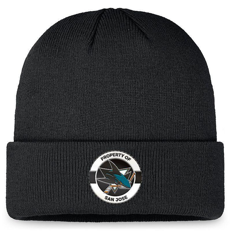 Mens Fanatics Black San Jose Sharks Authentic Pro Training Camp Cuffed Knit Hat Product Image