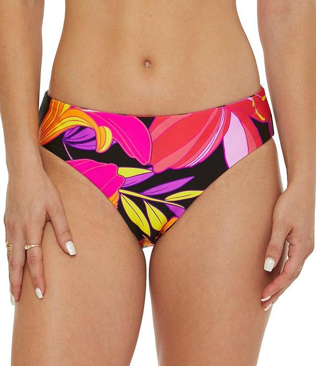 Trina Turk Solar Floral Print Reversible Hipster Swim Bottom Product Image