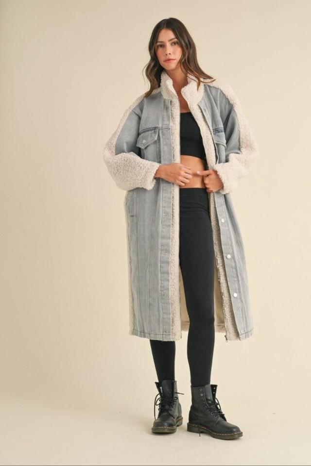 Denim Fleece Coat Product Image