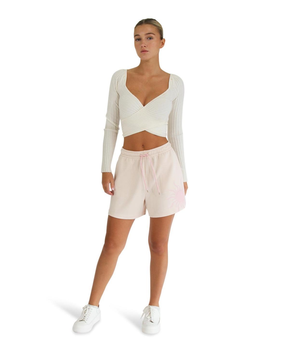 Belle & Bloom Womens Turn To You Track Short - Blush Product Image