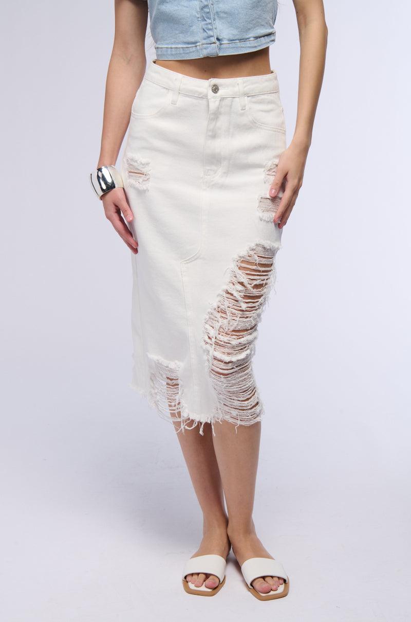 SUMMERTIME MIDI DENIM SKIRT Product Image