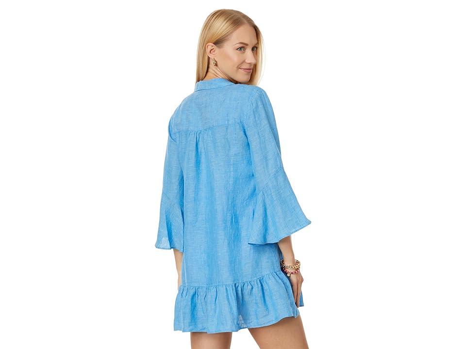 Lilly Pulitzer Linley Collared Cover-Up (Beckon /Sea Salt ) Women's Swimwear Product Image