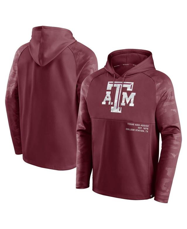 Mens Fanatics Branded Maroon Texas A&M Aggies Defender Raglan Pullover Hoodie Product Image