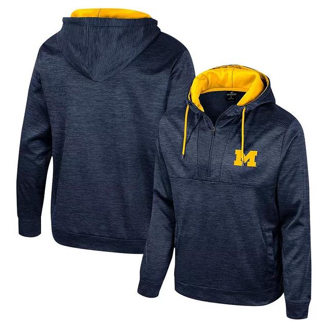 Mens Colosseum Michigan Wolverines Cypher Half-Zip Hoodie Blue Product Image