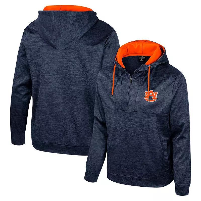 Mens Colosseum Auburn Tigers Cypher Half-Zip Hoodie Blue Product Image