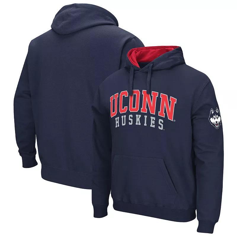 Mens Colosseum Navy UConn Huskies Double Arch Pullover Hoodie Product Image