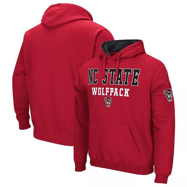 Mens Colosseum Red NC State Wolfpack Sunrise Pullover Hoodie Product Image