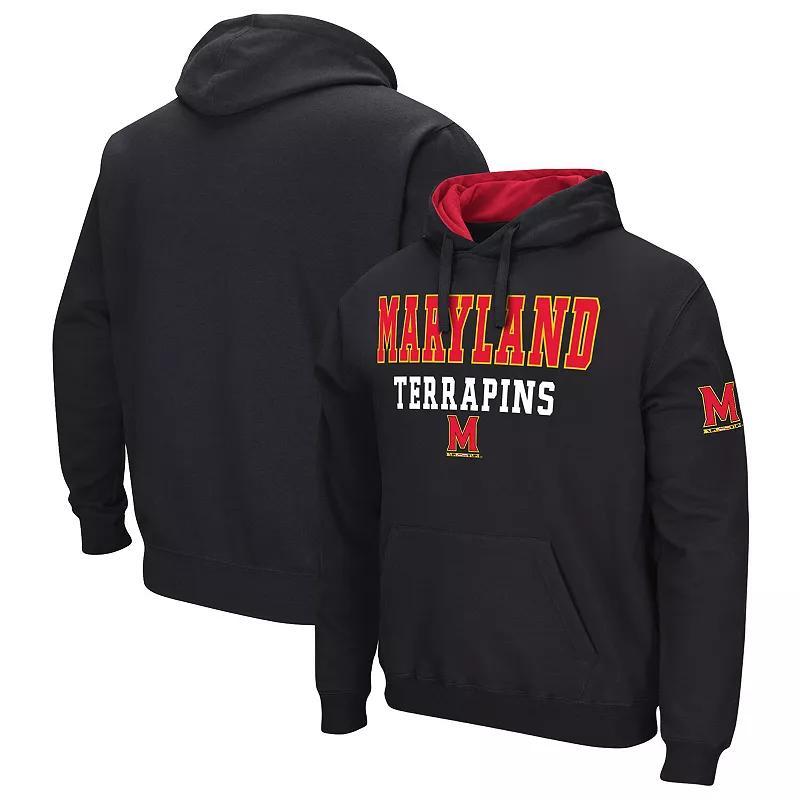 Mens Colosseum Black Maryland Terrapins Sunrise Pullover Hoodie Product Image