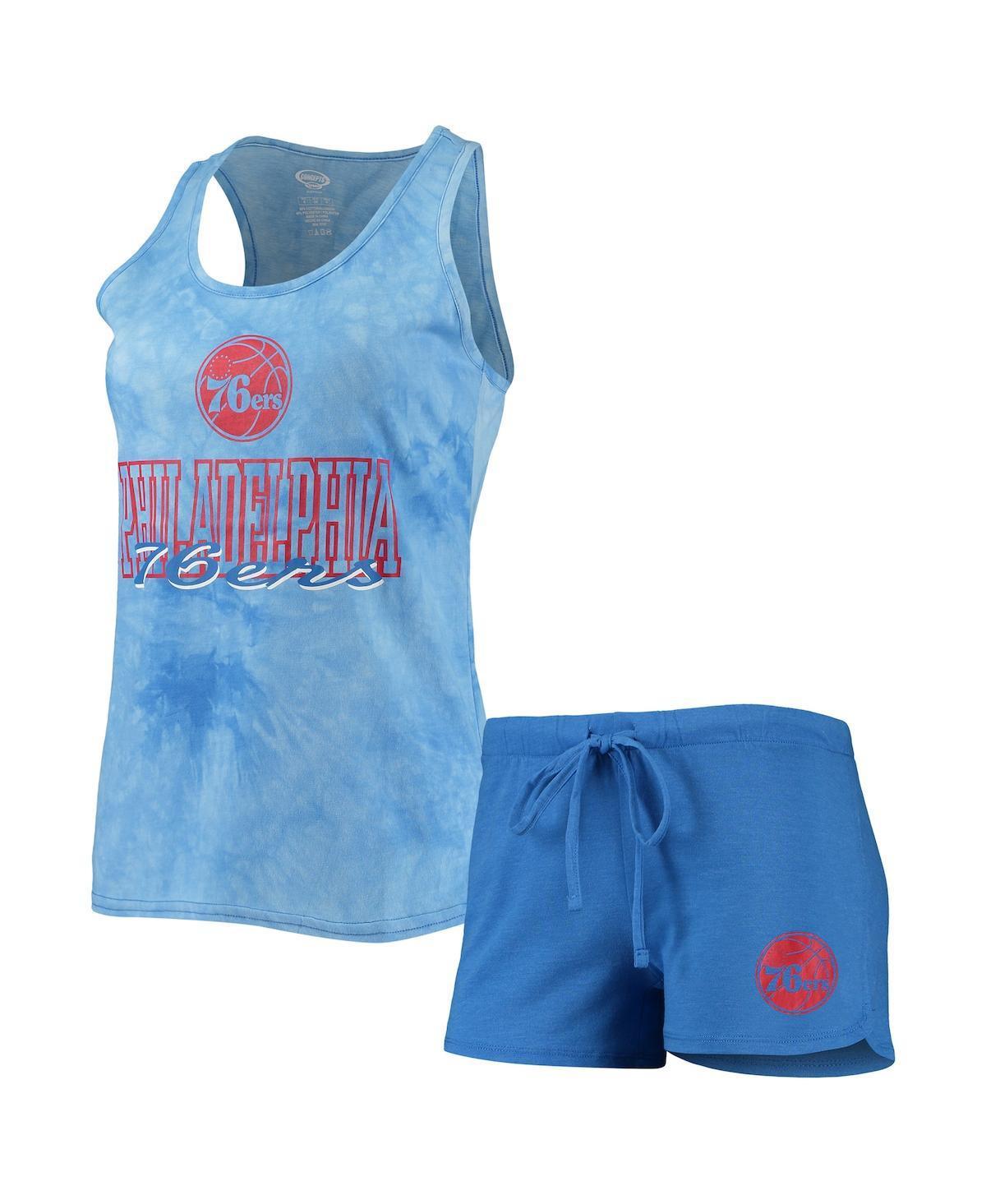 Womens Concepts Sport Royal Philadelphia 76ers Billboard Racerback Tank Top & Shorts Sleep Set Product Image