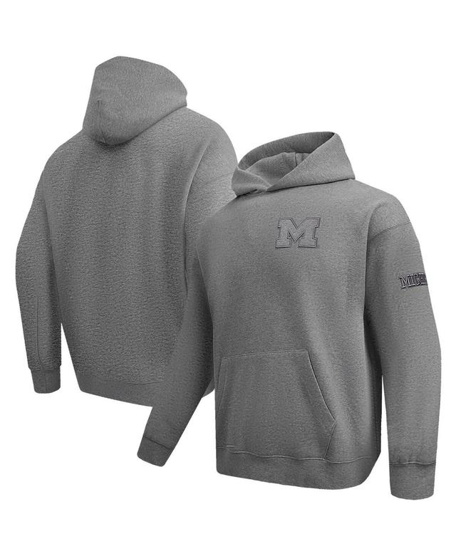 Pro Standard Mens Gray Michigan Wolverines Neutral Pullover Hoodie Product Image