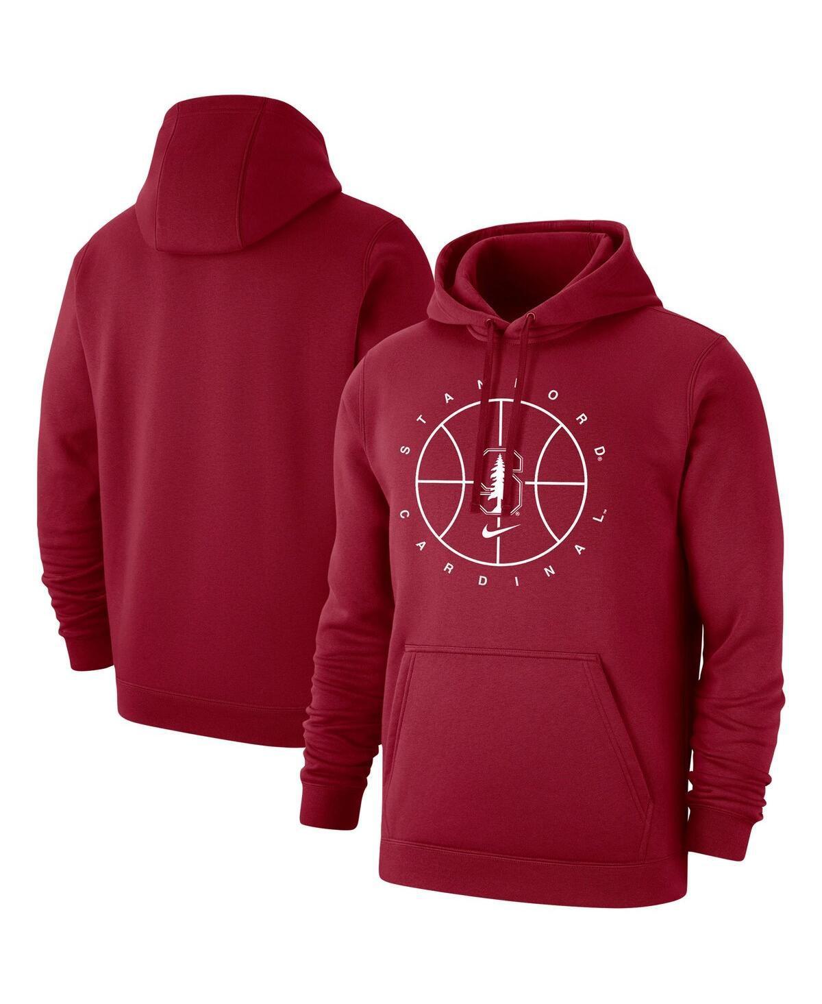 NIKE Cardinal Stanford Cardinal Basketball Icon Club Fleece Pullover Hoodie Product Image