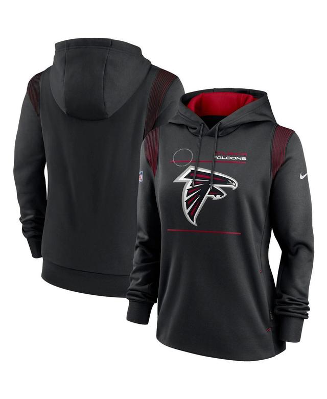 Nike Womens Black Atlanta Falcons Sideline Performance Pullover Hoodie - Black Product Image