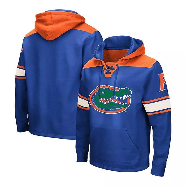 Mens Colosseum Royal Florida Gators Big & Tall Hockey Lace-Up Pullover Hoodie Product Image