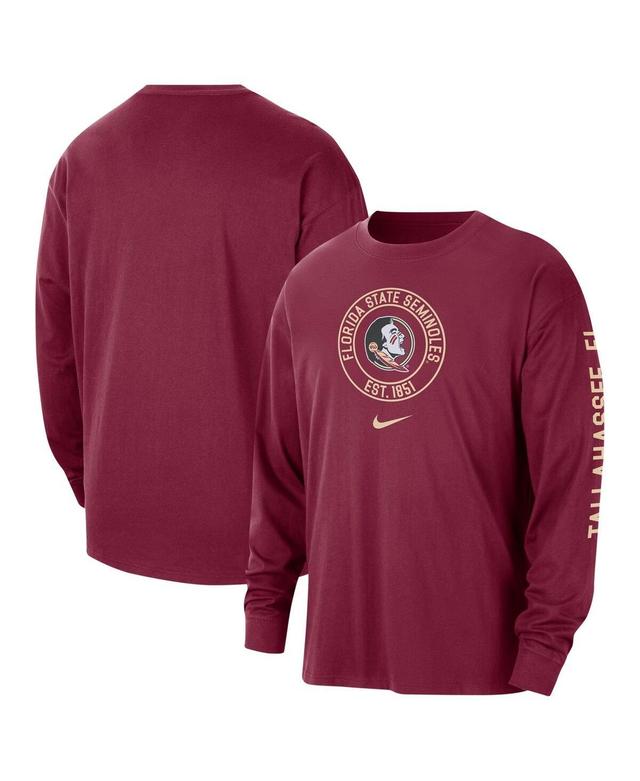 Nike Mens Garnet Florida State Seminoles Heritage Max90 Long Sleeve T-Shirt Product Image