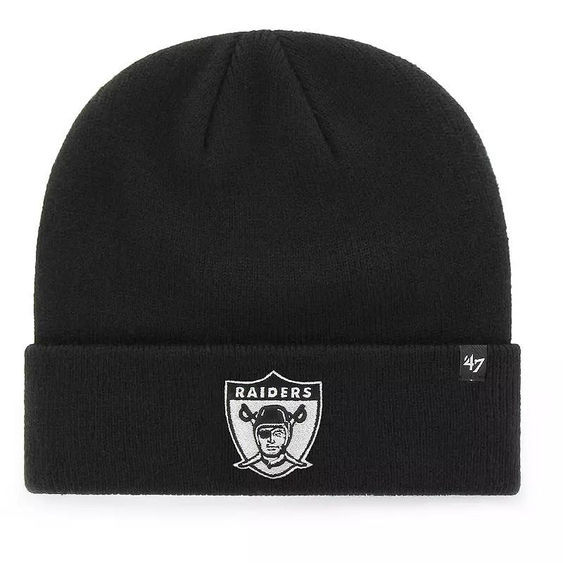 Mens 47 Black Las Vegas Raiders Legacy Cuffed Knit Hat Product Image