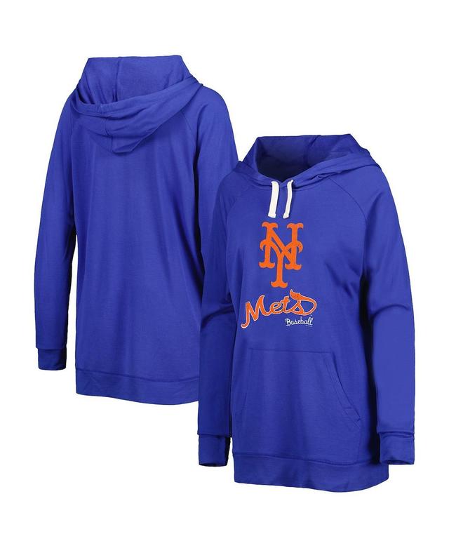 Womens Touch Royal New York Mets Pre-Game Raglan Pullover Hoodie Product Image