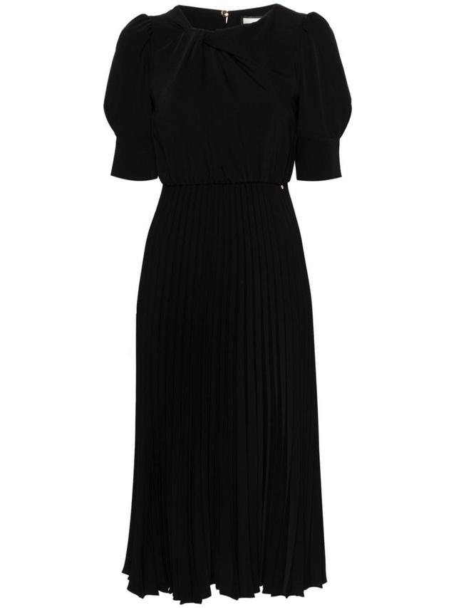 pleated crepe midi dress Product Image