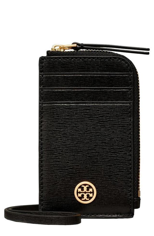 TORY BURCH Robinson Lanyard Wallet In Black Product Image