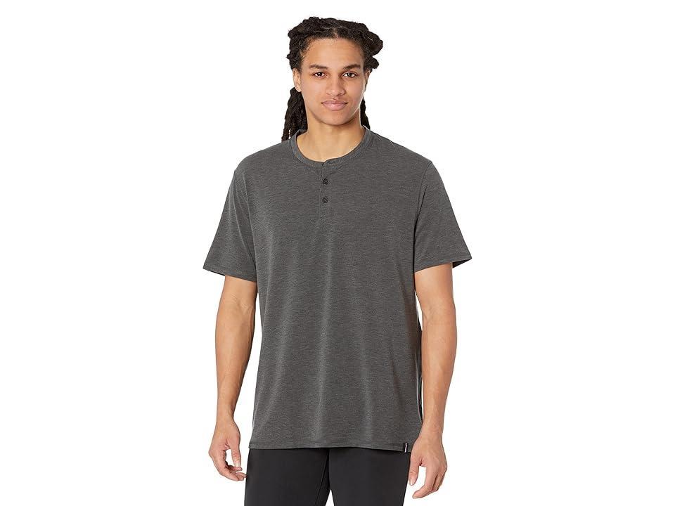 Fourlaps Short Sleeve Radius Henley Heather) Men's Clothing Product Image