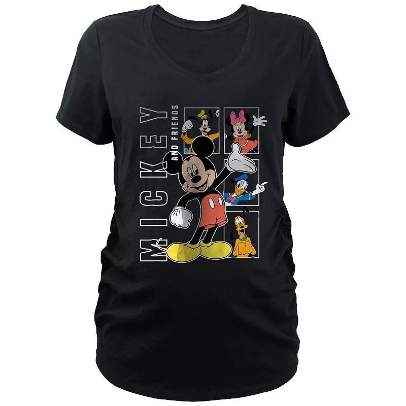 Disneys Mickey Mouse And Friends Maternity Graphic Tee, Womens Product Image