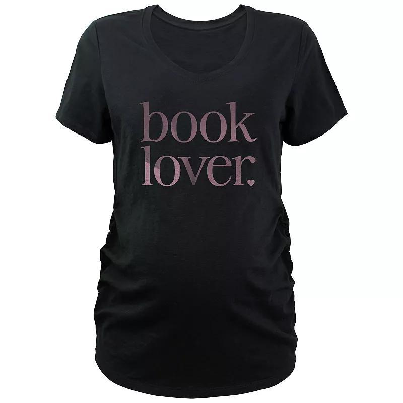 Maternity Book Lover V-Neck Graphic Tee, Womens Product Image